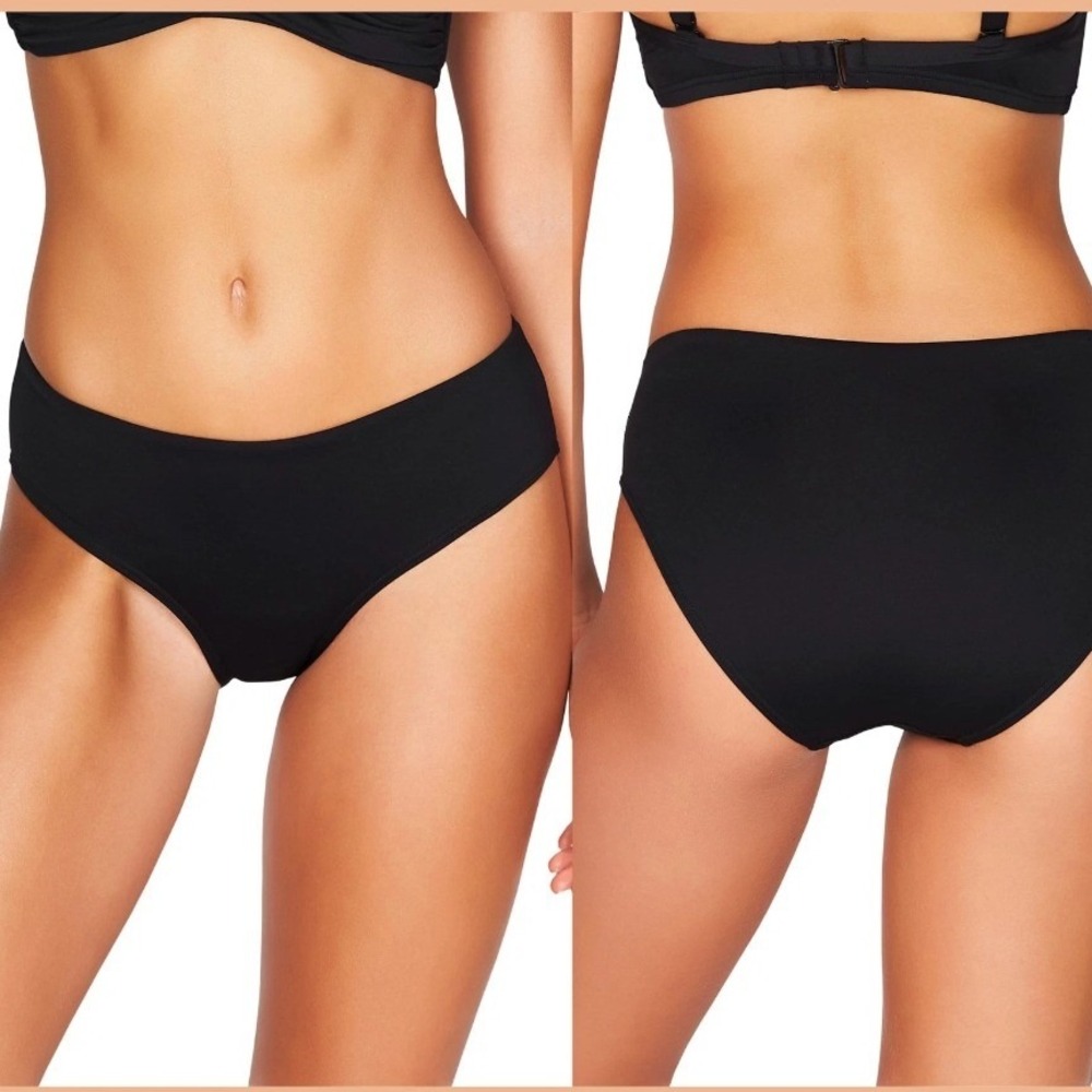 NWT Sea Level Swim Australia Essentials Mid Bikini Pant Black SL4015P Women Sz 6